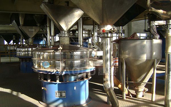 合金粉篩分現場